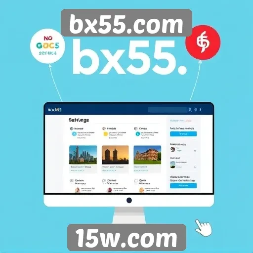 explorando a interface de usuário do site bx55.com